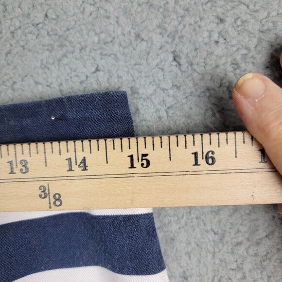 Draper James Miniskirt Womens Size 8  Navy Blue White Striped Size Zipper - Picture 7 of 13